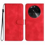 For OPPO Find X6 Heart Pattern Skin Feel Leather Phone Case(Red)