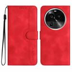 For OPPO Find X6 Pro Heart Pattern Skin Feel Leather Phone Case(Red)