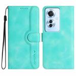 For OPPO Reno11 F / F25 Pro Heart Pattern Skin Feel Leather Phone Case(Light Blue)
