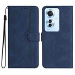 For OPPO Reno11 F / F25 Pro Heart Pattern Skin Feel Leather Phone Case(Royal Blue)