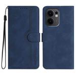 For OPPO Reno13 F 4G / 5G Heart Pattern Skin Feel Leather Phone Case(Royal Blue)