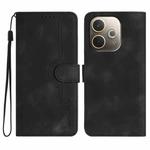 For OPPO A5 Pro 5G Heart Pattern Skin Feel Leather Phone Case(Black)