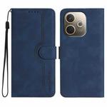 For OPPO A5 Pro 5G Heart Pattern Skin Feel Leather Phone Case(Royal Blue)