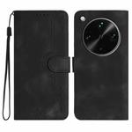 For OPPO Find X8 Ultra Heart Pattern Skin Feel Leather Phone Case(Black)