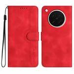 For OPPO Find X8s Heart Pattern Skin Feel Leather Phone Case(Red)