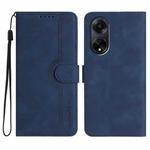 For OPPO A98 5G Heart Pattern Skin Feel Leather Phone Case(Royal Blue)