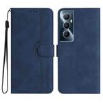 For Realme C65 4G Heart Pattern Skin Feel Leather Phone Case(Royal Blue)
