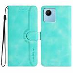 For Realme C30 4G/Narzo 50i Prime/C30s Heart Pattern Skin Feel Leather Phone Case(Light Blue)