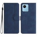 For Realme C30 4G/Narzo 50i Prime/C30s Heart Pattern Skin Feel Leather Phone Case(Royal Blue)