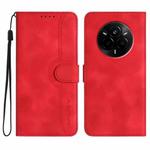 For Realme 14 Pro Heart Pattern Skin Feel Leather Phone Case(Red)