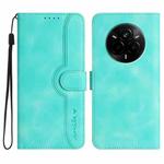 For Realme 14 Pro Heart Pattern Skin Feel Leather Phone Case(Light Blue)