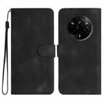 For Realme 14 Pro Heart Pattern Skin Feel Leather Phone Case(Black)