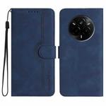 For Realme 14 Pro Heart Pattern Skin Feel Leather Phone Case(Royal Blue)