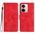 For Realme P3 Ultra 5G Heart Pattern Skin Feel Leather Phone Case(Red)