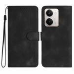 For Realme P3 Ultra 5G Heart Pattern Skin Feel Leather Phone Case(Black)