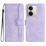 For Realme P3 Ultra 5G Heart Pattern Skin Feel Leather Phone Case(Purple)