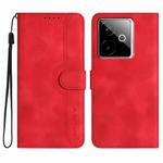 For Realme GT 7 India Heart Pattern Skin Feel Leather Phone Case(Red)