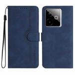For Realme GT 7 India Heart Pattern Skin Feel Leather Phone Case(Royal Blue)