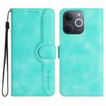For Realme C71 India Heart Pattern Skin Feel Leather Phone Case(Light Blue)