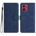 For Motorola Moto G84 5G Heart Pattern Skin Feel Leather Phone Case(Royal Blue)