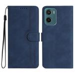 For Motorola Moto G05 Heart Pattern Skin Feel Leather Phone Case(Royal Blue)