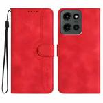 For Motorola Moto G Stylus 5G 2025 Heart Pattern Skin Feel Leather Phone Case(Red)