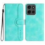 For Motorola Moto G Stylus 5G 2025 Heart Pattern Skin Feel Leather Phone Case(Light Blue)