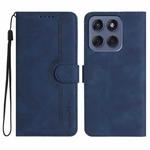 For Motorola Edge 60 Fusion / Edge 5G 2025 Heart Pattern Skin Feel Leather Phone Case(Royal Blue)
