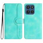 For Motorola Edge 60 Heart Pattern Skin Feel Leather Phone Case(Light Blue)