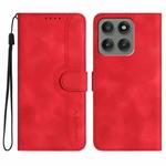 For Motorola Edge 60 Pro Heart Pattern Skin Feel Leather Phone Case(Red)