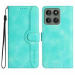 For Motorola Edge 60 Pro Heart Pattern Skin Feel Leather Phone Case(Light Blue)