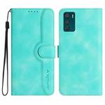 For Motorola Moto G42 Heart Pattern Skin Feel Leather Phone Case(Light Blue)