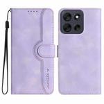 For Motorola Moto G56 5G Heart Pattern Skin Feel Leather Phone Case(Purple)