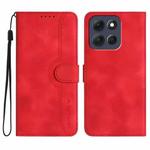 For Motorola Moto G86 5G Heart Pattern Skin Feel Leather Phone Case(Red)