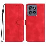 For Motorola Edge 50 Neo Heart Pattern Skin Feel Leather Phone Case(Red)