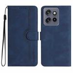 For Motorola Edge 50 Neo Heart Pattern Skin Feel Leather Phone Case(Royal Blue)
