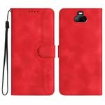 For Sony Xperia 20 Heart Pattern Skin Feel Leather Phone Case(Red)