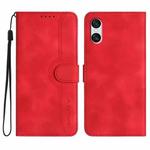 For Sony Xperia 10 VI Heart Pattern Skin Feel Leather Phone Case(Red)