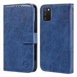 For Samsung Galaxy A03S 166 Skin Feeling Oil Leather Texture PU + TPU Phone Case(Dark Blue)