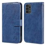 For Samsung Galaxy A04S Skin Feeling Oil Leather Texture PU + TPU Phone Case(Dark Blue)
