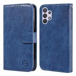 For Samsung Galaxy A32 5G Skin Feeling Oil Leather Texture PU + TPU Phone Case(Dark Blue)