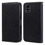 For Samsung Galaxy A51 5G Skin Feeling Oil Leather Texture PU + TPU Phone Case(Black)
