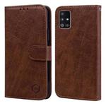 For Samsung Galaxy A51 5G Skin Feeling Oil Leather Texture PU + TPU Phone Case(Brown)