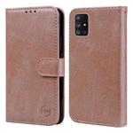 For Samsung Galaxy A71 5G Skin Feeling Oil Leather Texture PU + TPU Phone Case(Champagne)