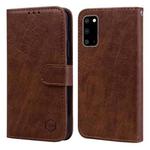 For Samsung Galaxy S20 Skin Feeling Oil Leather Texture PU + TPU Phone Case(Brown)