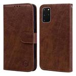 For Samsung Galaxy S20+ Skin Feeling Oil Leather Texture PU + TPU Phone Case(Brown)