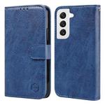 For Samsung Galaxy S22 Skin Feeling Oil Leather Texture PU + TPU Phone Case(Dark Blue)