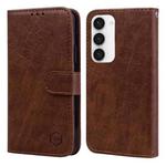For Samsung Galaxy S23 5G Skin Feeling Oil Leather Texture PU + TPU Phone Case(Brown)