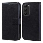 For Samsung Galaxy S23+ 5G Skin Feeling Oil Leather Texture PU + TPU Phone Case(Black)