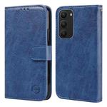 For Samsung Galaxy S23+ 5G Skin Feeling Oil Leather Texture PU + TPU Phone Case(Dark Blue)